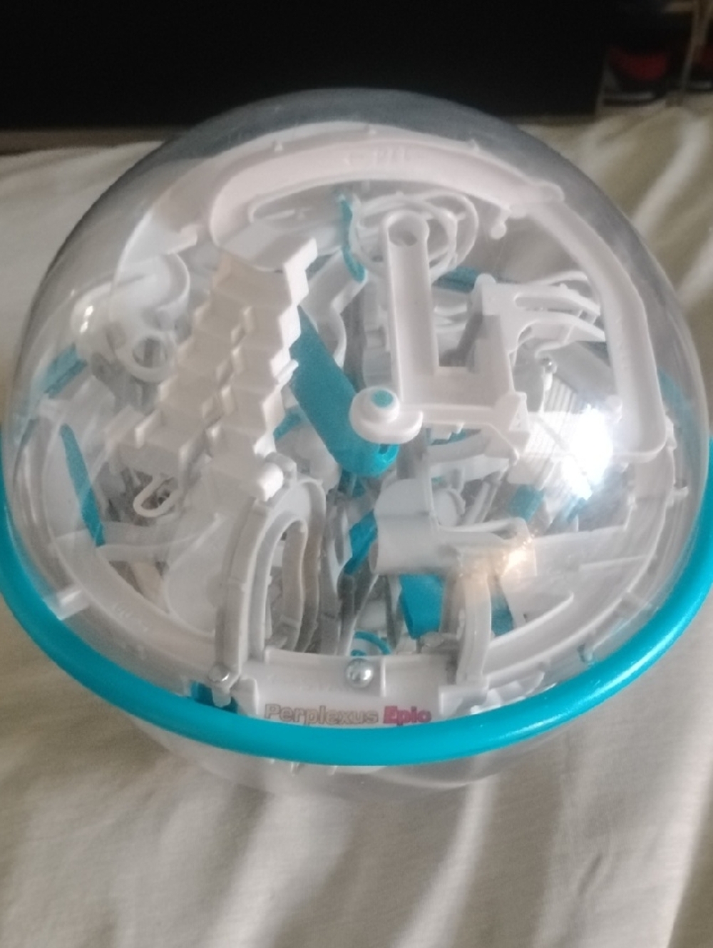 Perplexus Epic 3D Maze Puzzle Ball - White & Teal